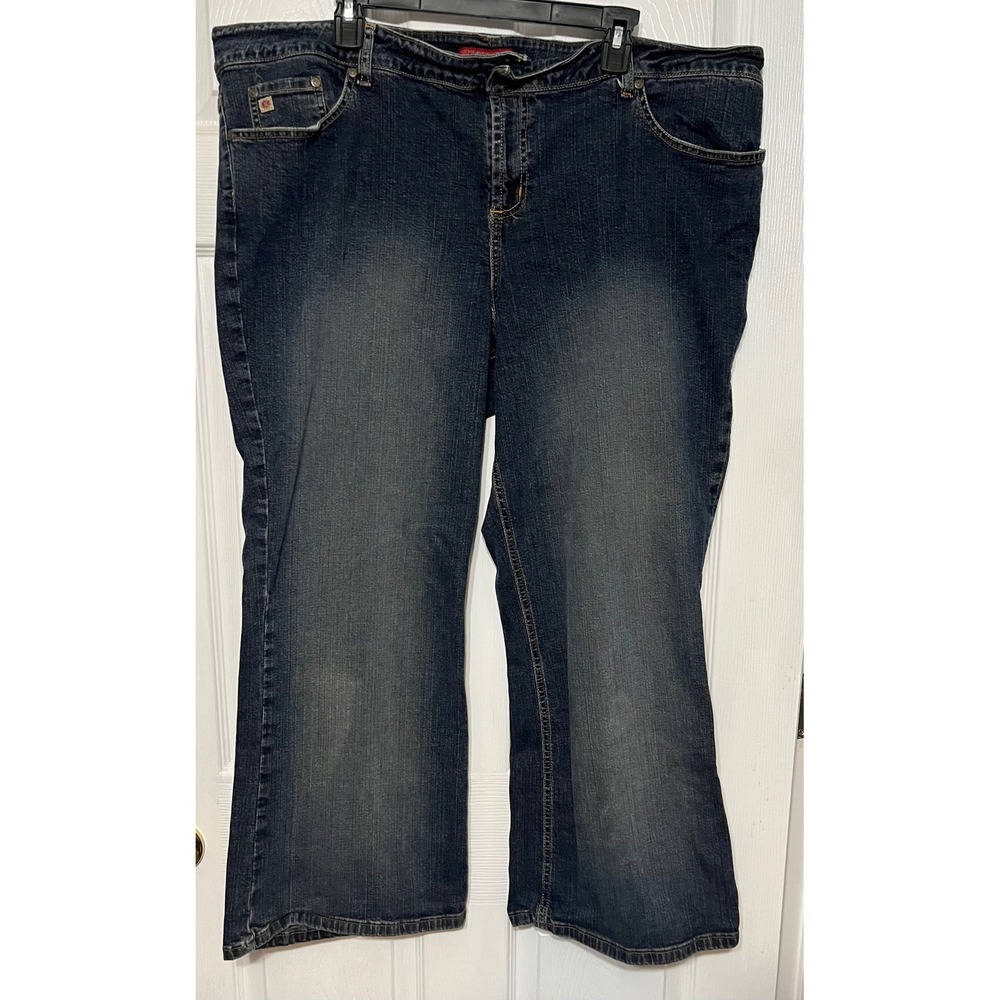 Paris Blues Women's Bootcut Jeans Size 26 Dark Wash Denim Casual Distressed